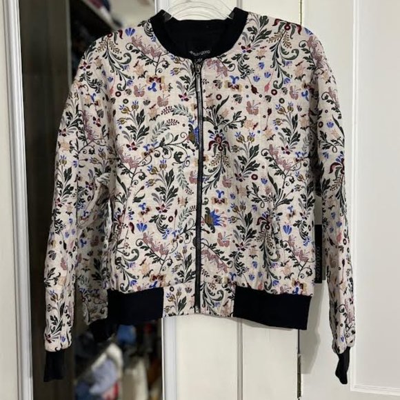 NWT Eva Longoria Jacquard Bomber Jacket - Size M - Picture 3 of 12